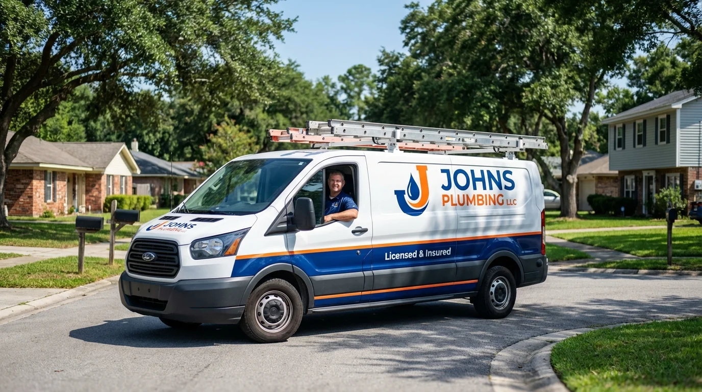 Johns Plumbing LLC service van in Colorado City, TX