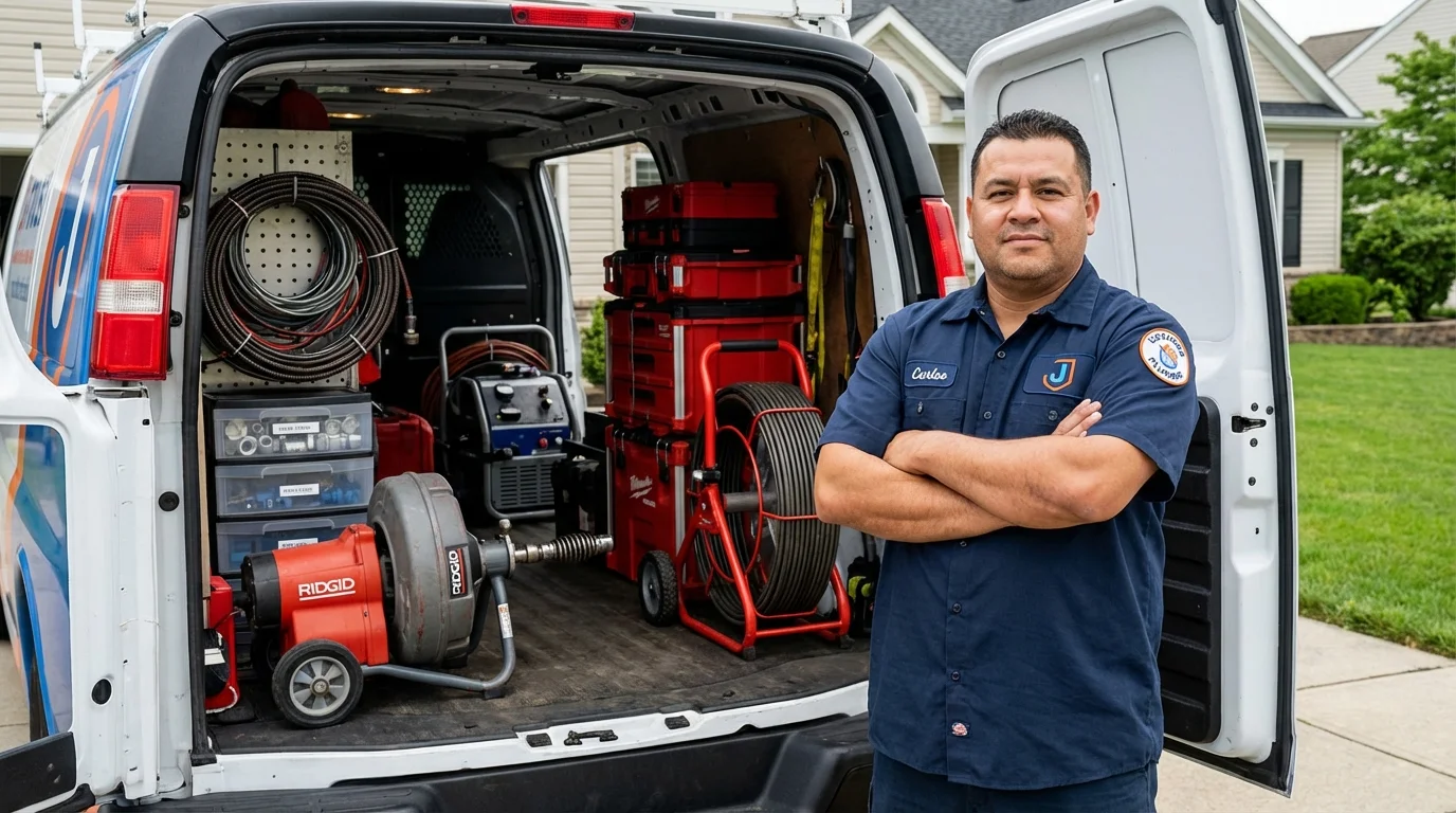 Professional drain cleaning equipment and Johns Plumbing LLC plumber in Colorado City